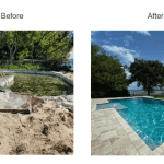 before and after pool remodel
